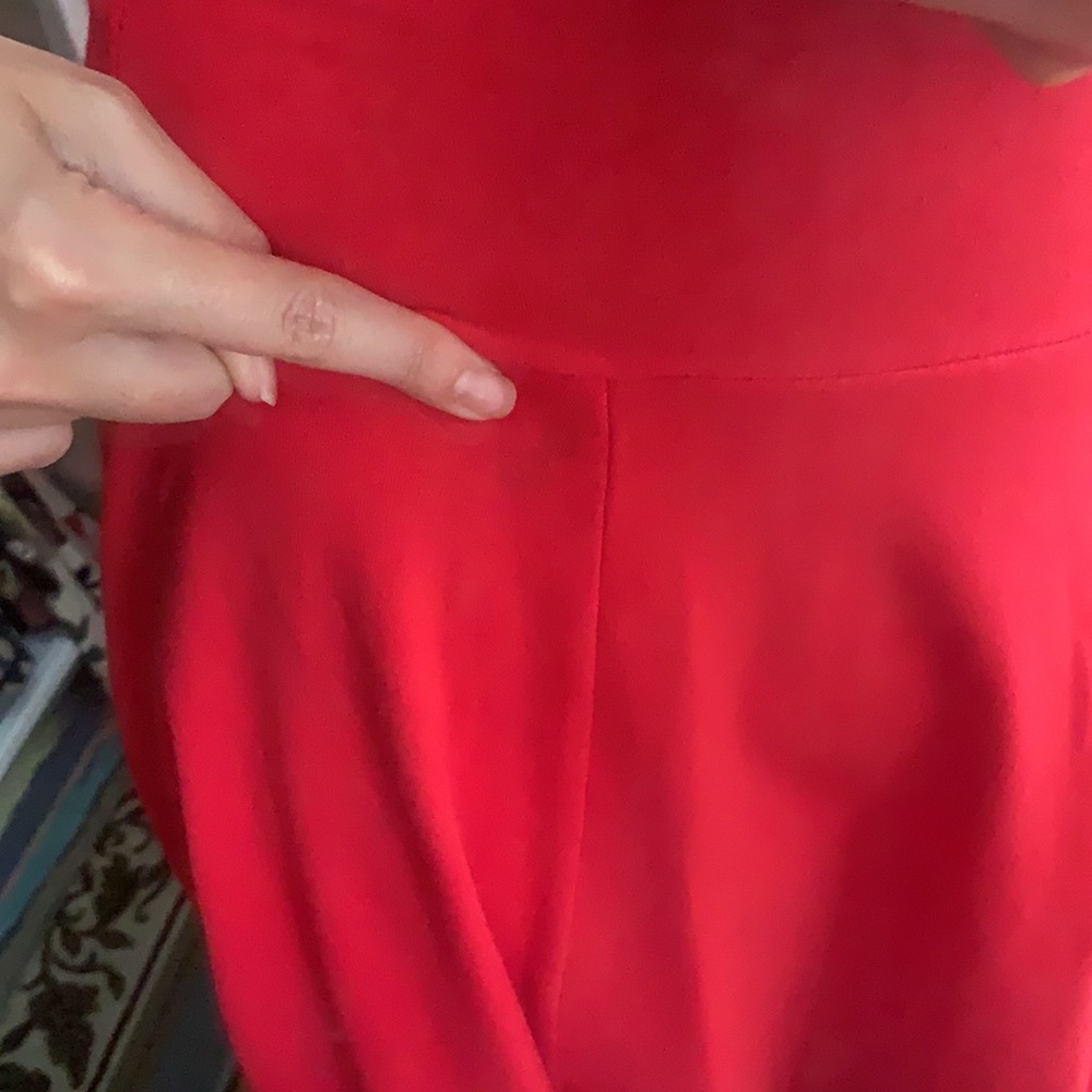 β€οΈ VINTAGE BETSEY JOHNSON RETRO DROP WAIST RED MAXI MIDI 90s y2k GRUNGE XS - Picture 8 of 11